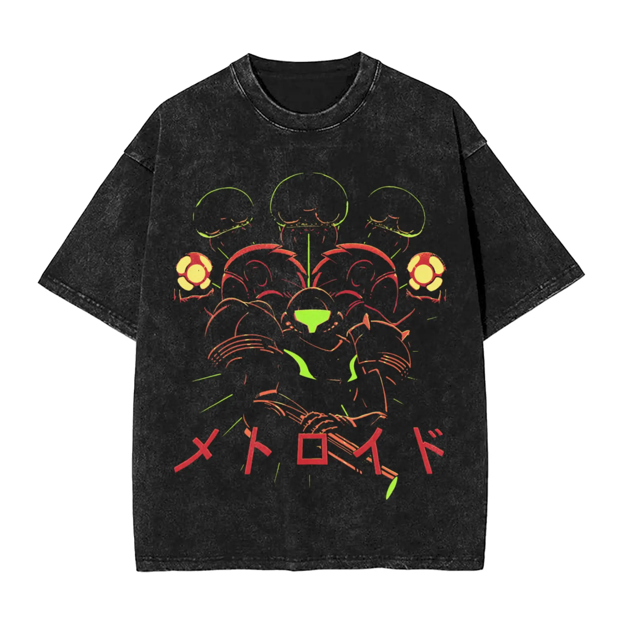 Men T Shirt Metroids Hero Game Samus Washed T Shirts Leisure  Summer Tees Awesome Print Casual Tops Birthday Gift