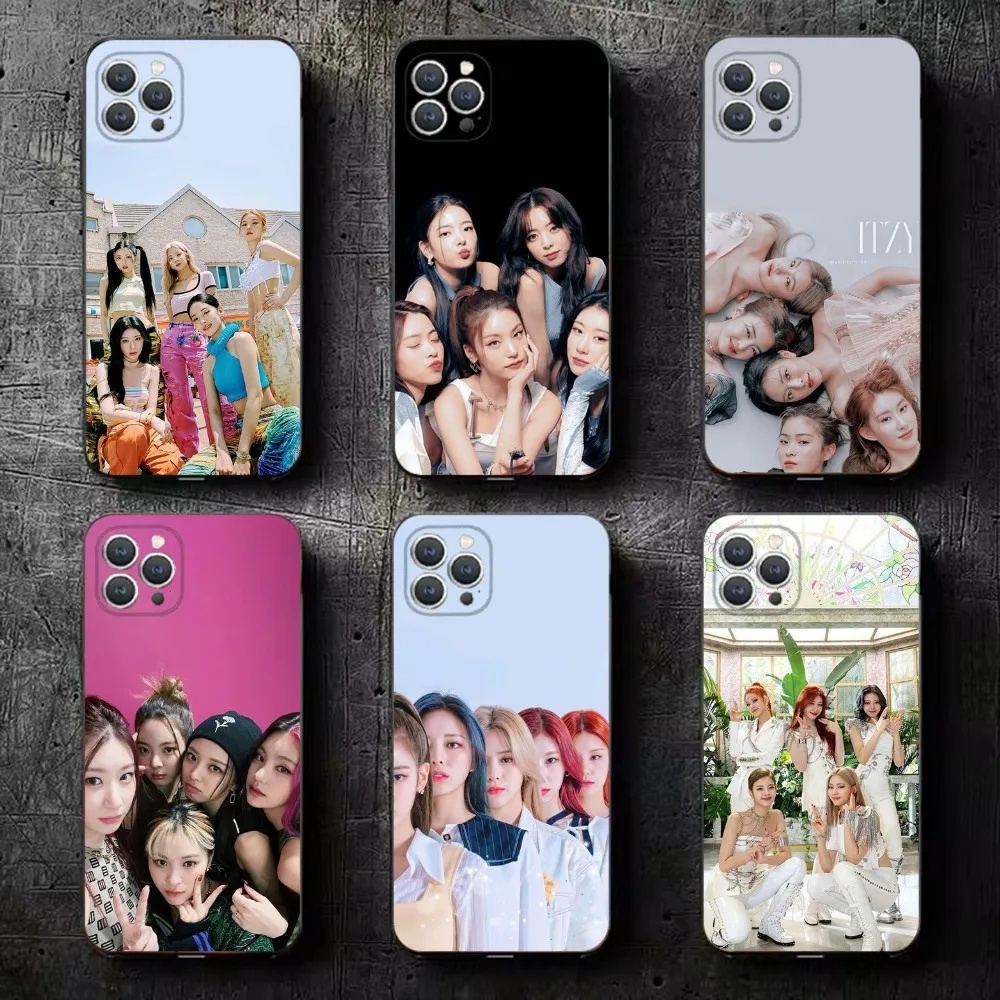 

Kpop Girls I-ITZYS Phone Case For iPhone 15,14,13,12,11,Plus,Pro Max,XS,X,XR,SE,Mini,8,7 Soft Silicone Black Cover