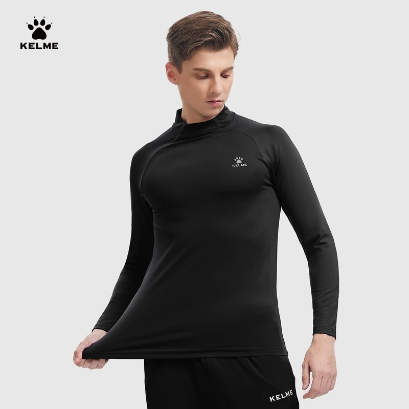 

KELME Men's Long Running T-Shirt Sports Fitness Quick-Drying Compression Shirts Trainning High Elastic Underwear Gym Clothing