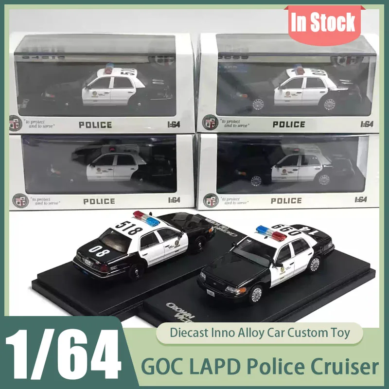 

New In Stock Goc 1:64 Victoria Crown Cv Lapd Police Car Replica Northern Exhibition Limited Edition Collectible Diecast Model