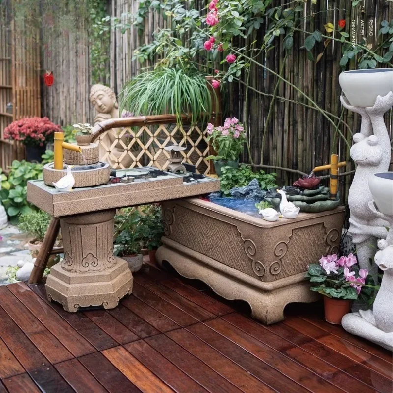 

Chinese outdoor courtyard flowing water ornament balcony fish pond garden fish pond landscape landscaping fountain pool