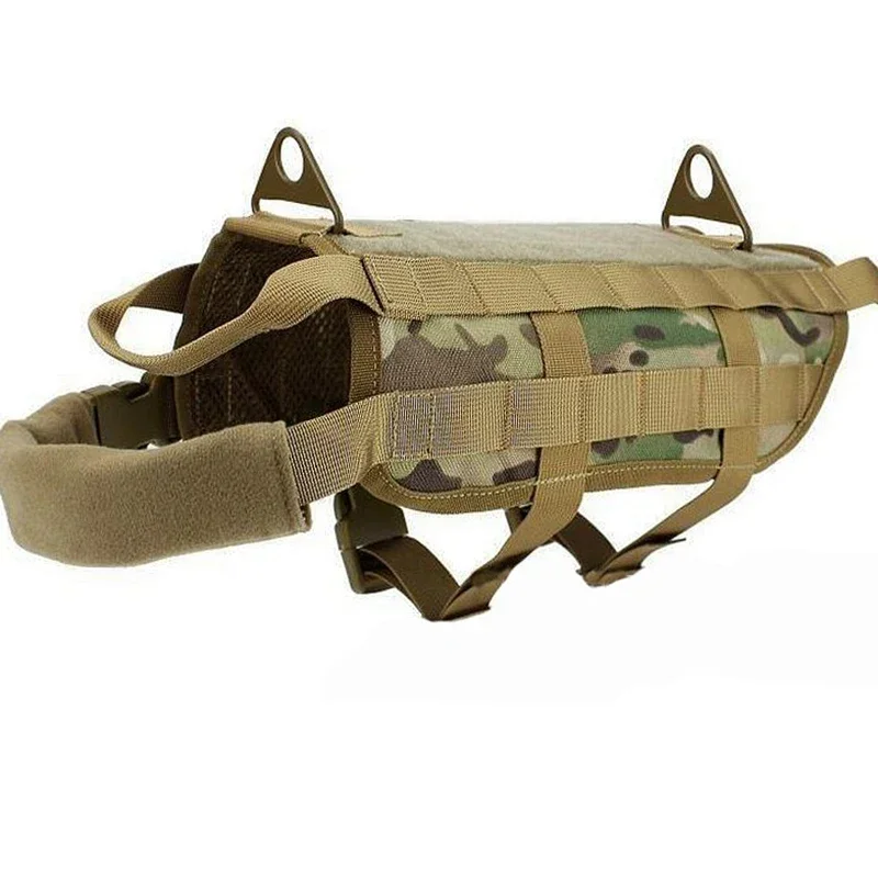 Тактический жилет для собак, дышащий военный тренировочный жилет для собак, регулируемый размер, тренировочный охотничий жилет для собак Molle, ремень безопасности Тактический жилет для собак, дышащий военный тренировочный жилет для собак, регулируемый размер, тренировочный охотничий жилет для собак Molle, ремень безопасности