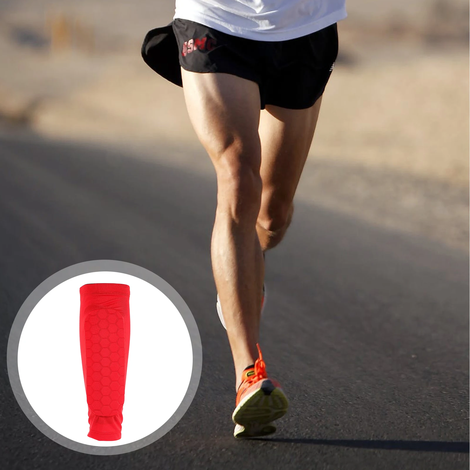 

1pc Shin Protector Against Collision Anti-Slip Hygroscopic Breathable Lightweight Sports Leg Protector For Outdoor Fitness