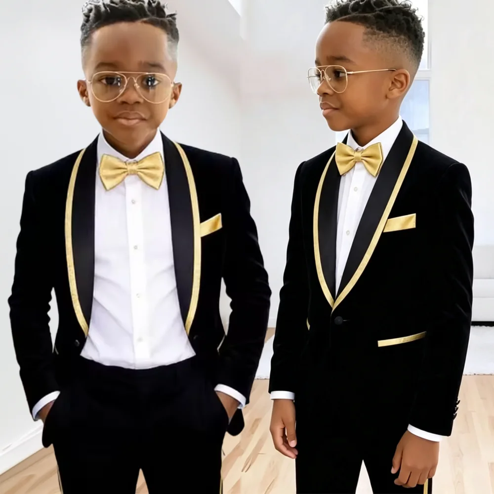 black-two-piece-suit-for-boys-gold-trimmed-collar-wedding-tuxedo-for-children-custom-made-suit-for-toddlers