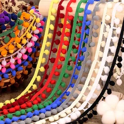 20 Yards Tiny Pom Pom Ball Fringe Trim Lace DIY Craft Sewing Fabric PomPom Lace for Home Curtain Clothes Pillow Decor 25mm Width