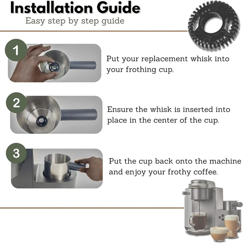 Сменный венчик для вспенивателя Keurig K-Cafe и K-Cafe Special Edition, кофеварка для латте и капучино на одну порцию