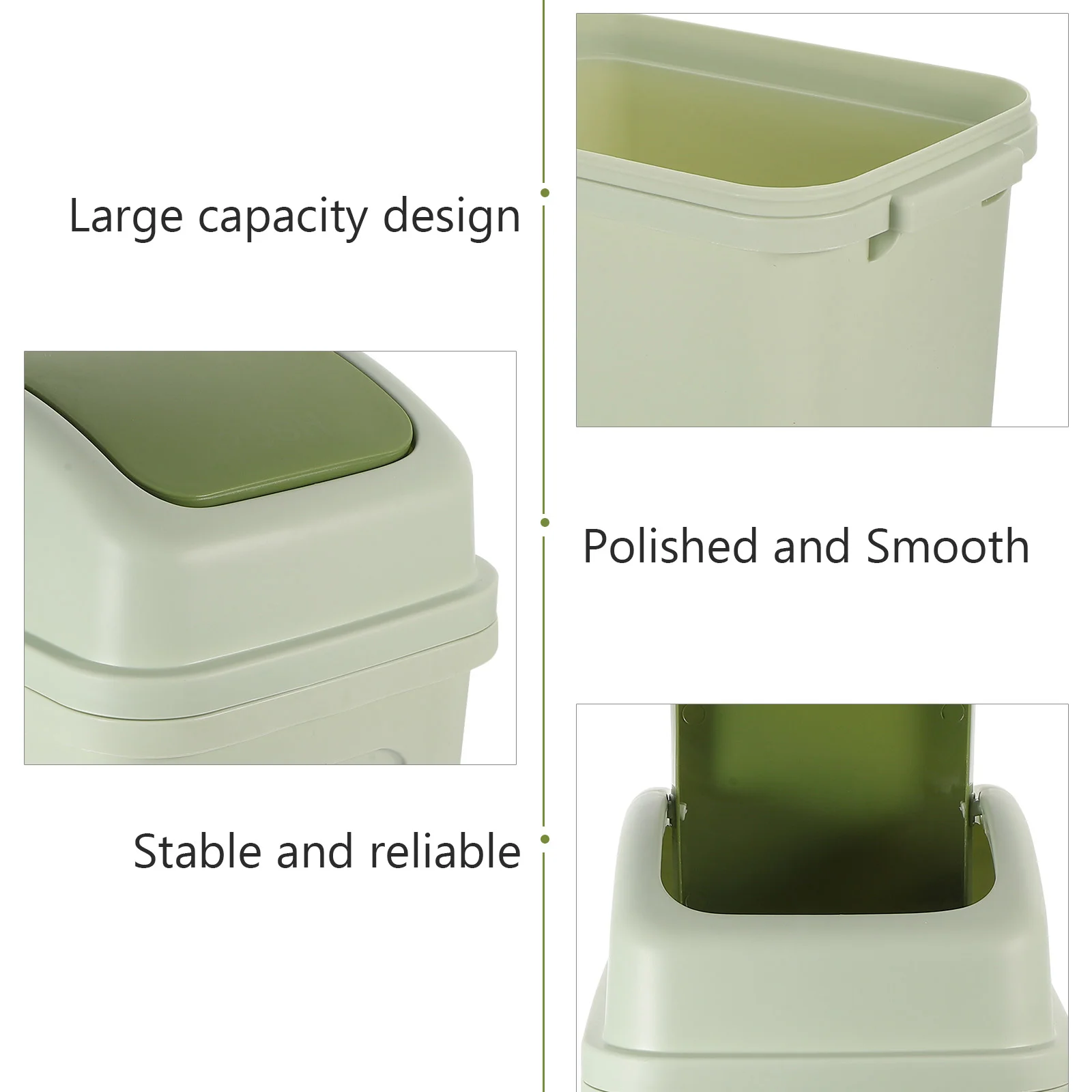 Garbage Shake Lid Trash Can Toilet Paper Bathroom Cans with Lids Office Laundry Hamper