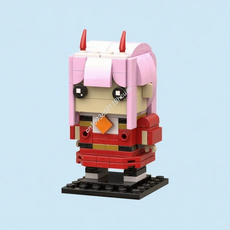 

135 шт. MOC Zero Two Darlingss in the Franxx Brickheadz строительные блоки Рождественский подарок STEM детские инструменты для наблюдения и обучения