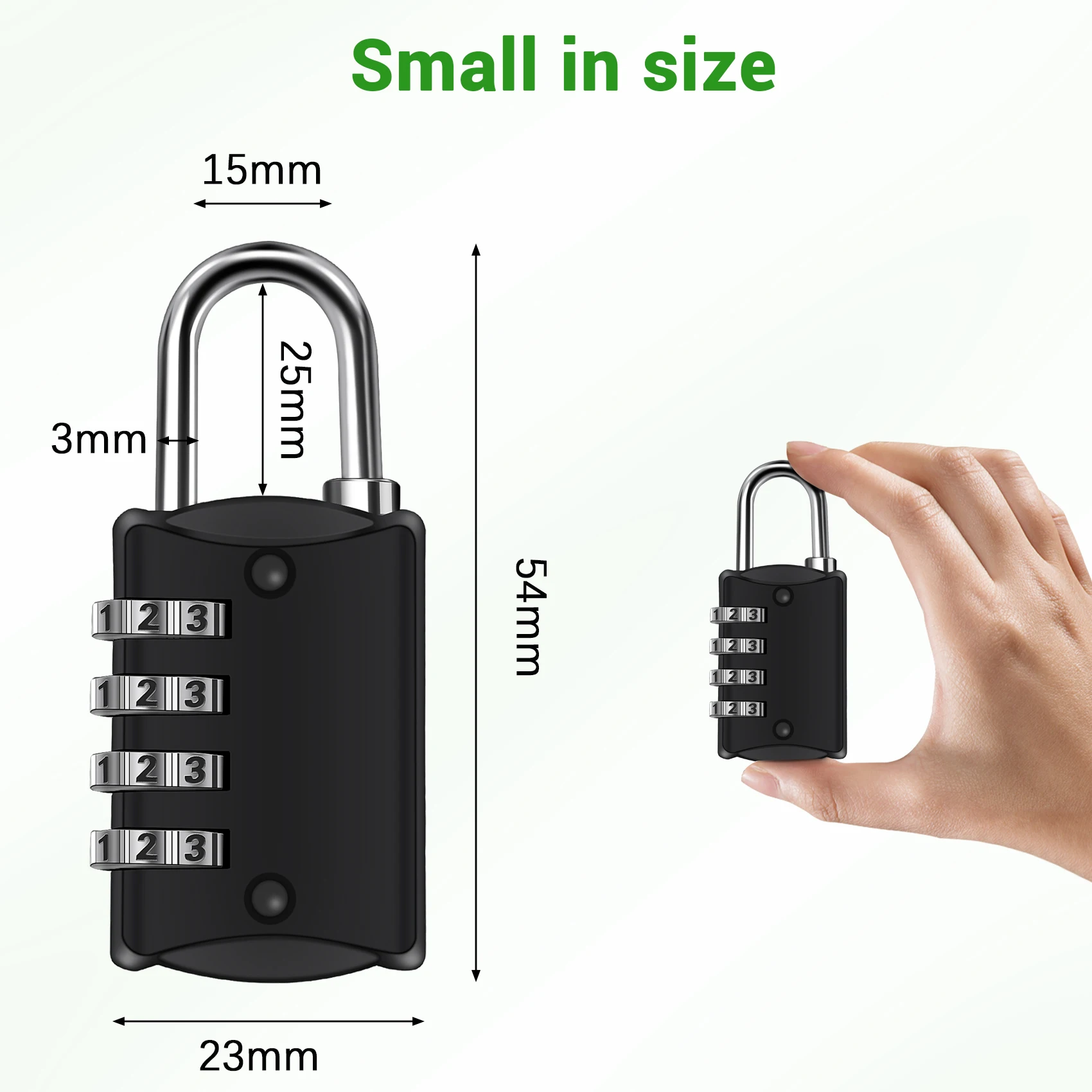 ABYP Combination-Padlock 4-Digit-Gym-Locker-Lock - 4 PCS Resettable Combo Lock For Toolbox School Employee Locker
