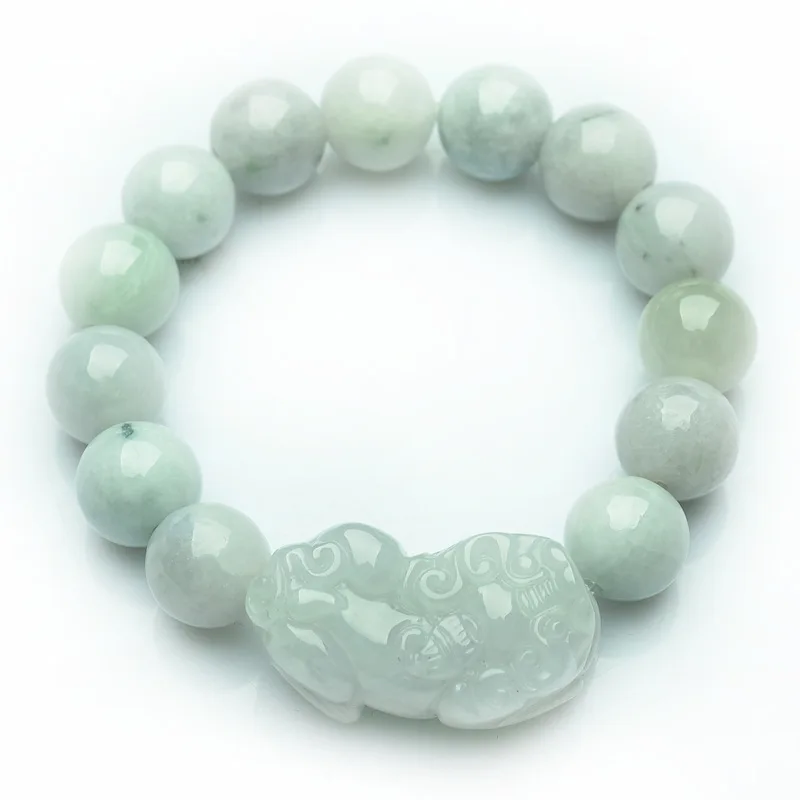 

Bracelet Myanmar Emerald Jade round Beads Ruyi 's and Women's