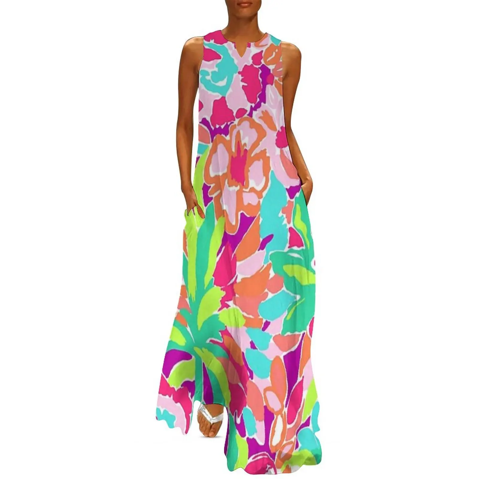 

aesthetic flowers Long Dress birthday dress for women luxury 2025 Women dresses summer dress summer bandage