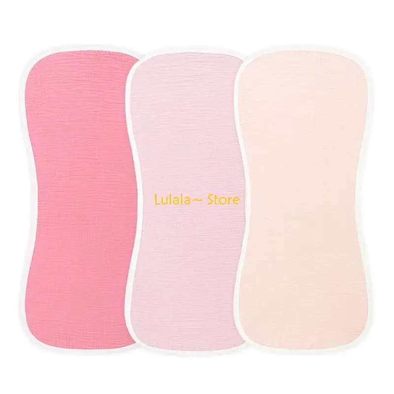 Y4QA 3Pc Multifunction Burping Cloth Breathable Teething Pad Comfortable Saliva Towel