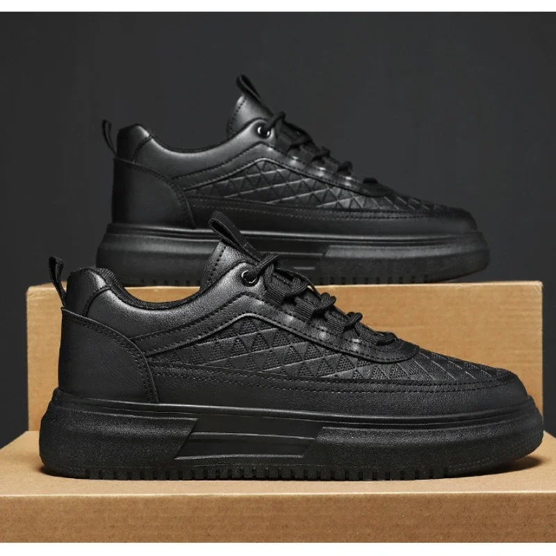 

Men's Casual Sneaker Light Walking Tennis Shoes for Men 2024 Fashion Outdoor Thick Non-slip Platform White Shoes Male