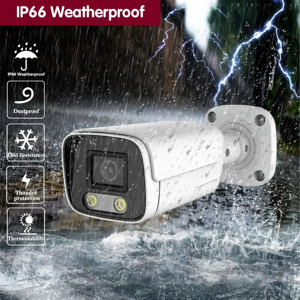 Tuya 5MP Outdoor CCTV POE IP Security Camera with 6MP Smart Life Color Night Vision Bullet Surveillance and 2 Way Audio IP Cam