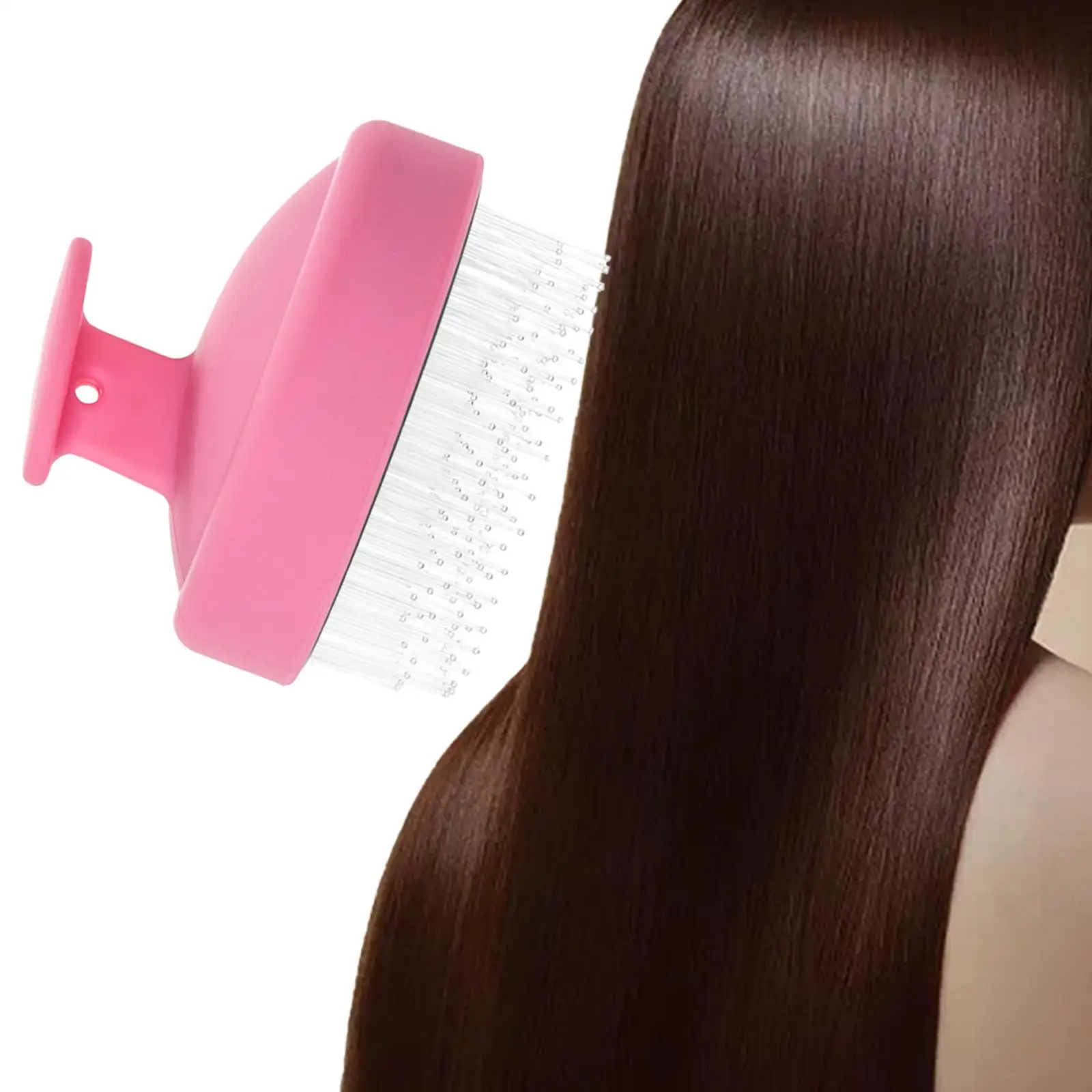 Scalp Massage Shampoo Brush Hair Scrubber Space Saving Durable Hair Wash Tool for Curly Hair Long Hair Thick Dry All Hair Types