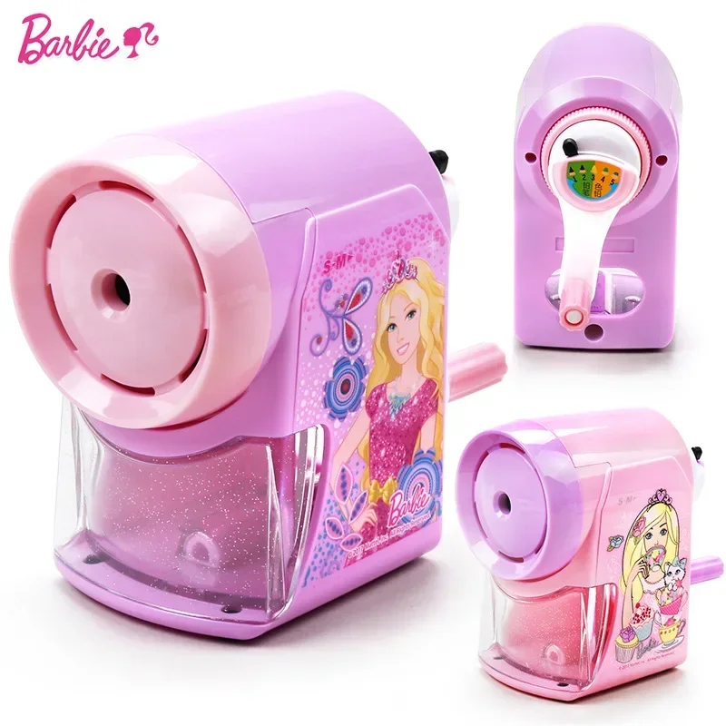 Anime Barbie Study Stationery Cartoon Student Fashion Pencil Sharpener Adjustable Cute Boy Girls Creative Erasable Pencils 24pcs