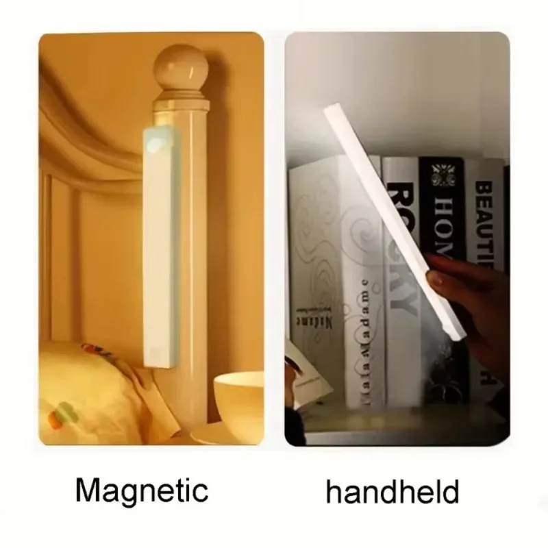 

Wireless Rechargeable LED Closet Light Motion Sensor Night Lamp for Kitchen Bedroom Wardrobe - Battery Operated Cabinet Lighting