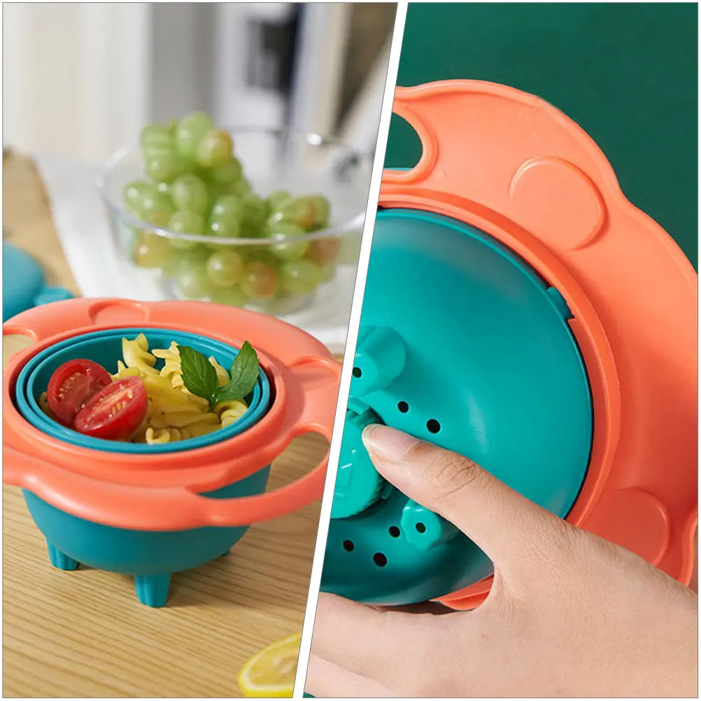 Children Rotary Balance Bowl Spill-Proof 360 Rotate Toddler Feeding Bowl Premium Safe Bpa-Free Design Cartoon Appearance