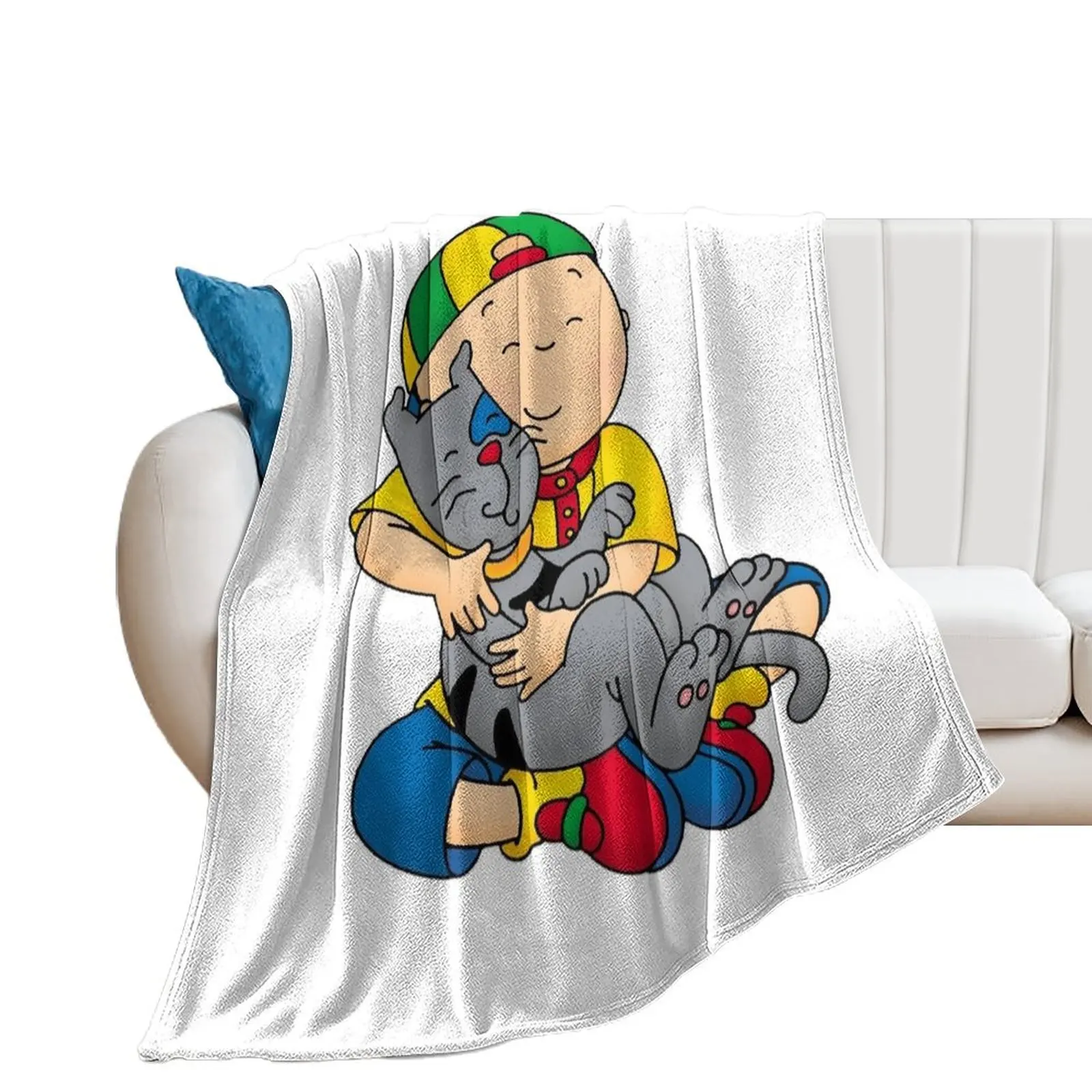 caillou, caillou and dog Throw Blanket For Sofa Thin Decorative Sofas Bed covers Blankets For Bed Blankets