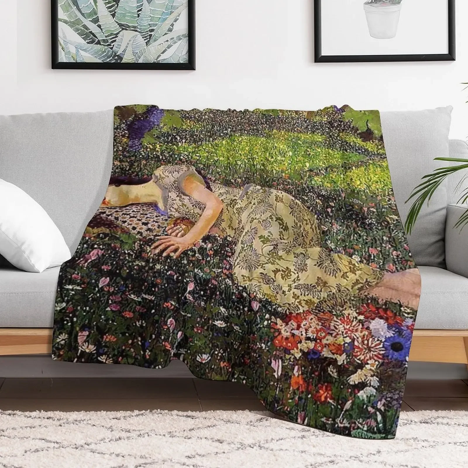 Dreaming of Pomegranates - Felice Casorati Throw Blanket Lightweight Cozy Blanket for Bed Sofa