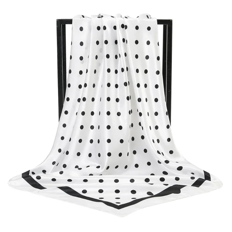 All-season new fashion small fresh dot large square towel Women's fashion square towel