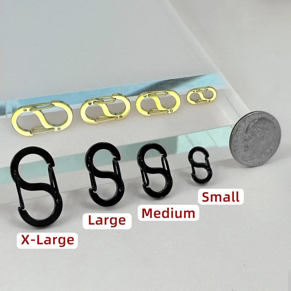 5pcs Double Opening Shortener Clasp Necklace Clasp and Closures Stainless Steel S Lock Bracelet Connector Necklace Clip