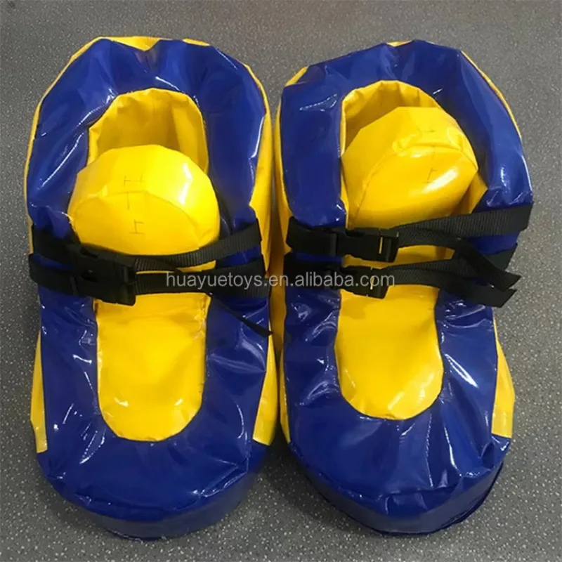 الأطفال والكبار مضحك في الهواء الطلق فريق بناء كرة القدم الرياضة لعبة PVC كبيرة لينة رغوة الأحذية العملاقة نفخ أحذية كرة القدم بالون #6