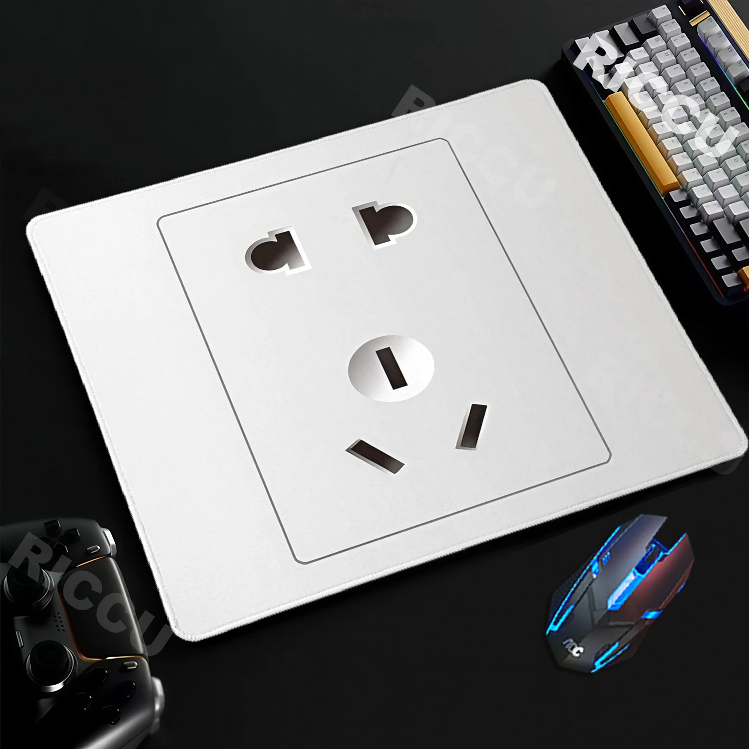 Abstraction Switch Pattern Mouse Pad Small Square Desk Rug Gamer PC Laptop Keyboard Protection Pads Non-slip Rubber LockEdge Mat