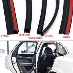 4m B P Z D Shape Door Seal Strip Rubber Noise Insulation Weatherstrip Soundproof Seal Strong Adhensive Sticker Car Accessories