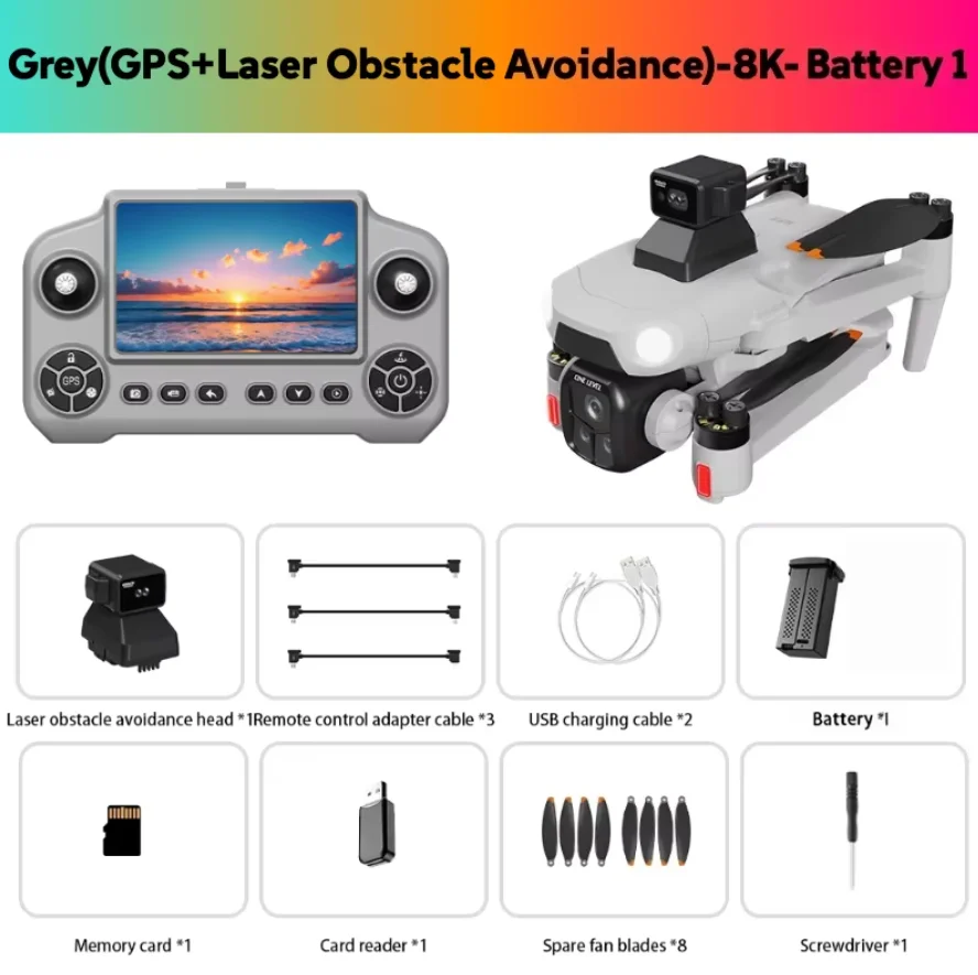 Lenovo GPS RC Drone 8K Professionele HD Luchtfotografie Laser obstakelvermijding Vliegtuig Quadcopter Drie-assige gimbal Dro