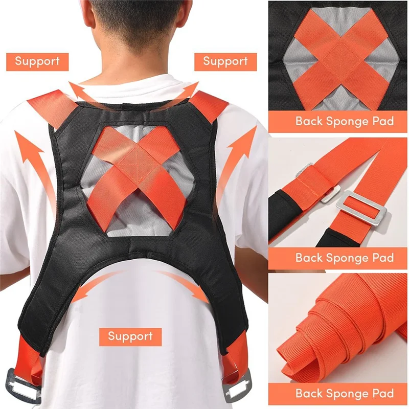 Cinghie di sollevamento sicure e facili da spostare Design ergonomico: sistema per 2 persone con supporto per la schiena per la movimentazione di mobili per oggetti pesanti