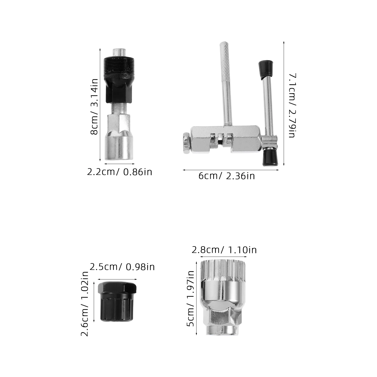Catene per pneumatici Strumenti di riparazione biciclette Rimozione manovella Chiave movimento centrale bici Ruota libera Argento