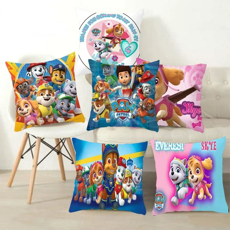 Paw Patrol Cushion Cover Pillowcase Solid Color Pillow Case Decor Sofa Throw Pillows Room Pillow Cover Decorative Wholesale