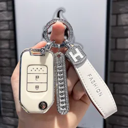 Car Remote Key Case Cover for Honda Civic 4d 9th Gen 10 Accord XRV Life Jazz Crv Fit Keychain Shell Keyless Interior Accessories
