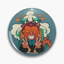 Ao Lie And Sun Wukong Stable Boys Duo  Soft Button Pin Cartoon Lapel Pin Cute Creative Funny Brooch Women Badge Hat Collar