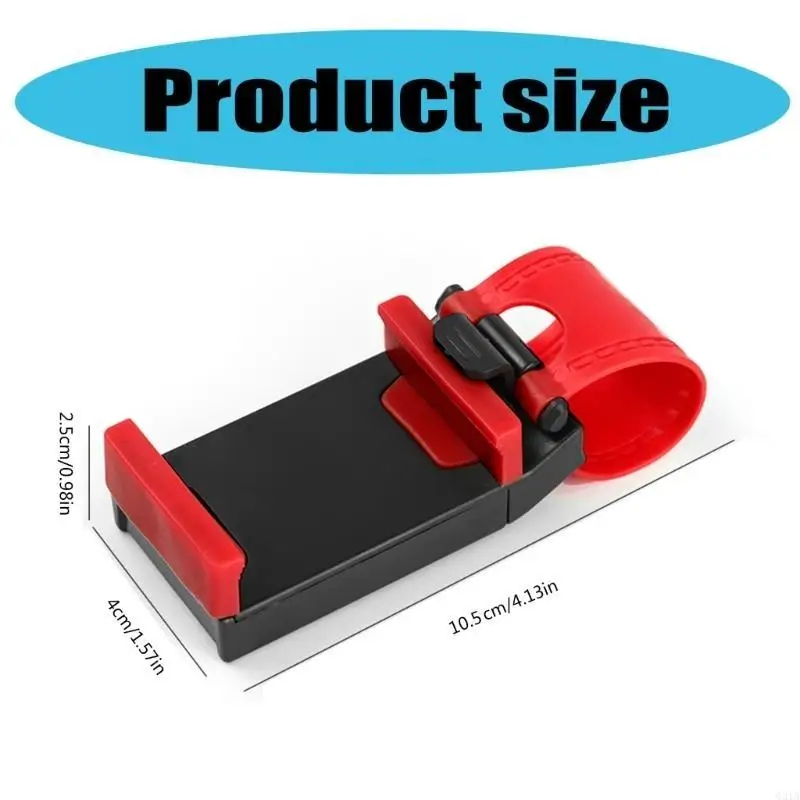 

360 Degree Rotating Car Mount Secure Steering Wheel Phone Cradle Simple Installs