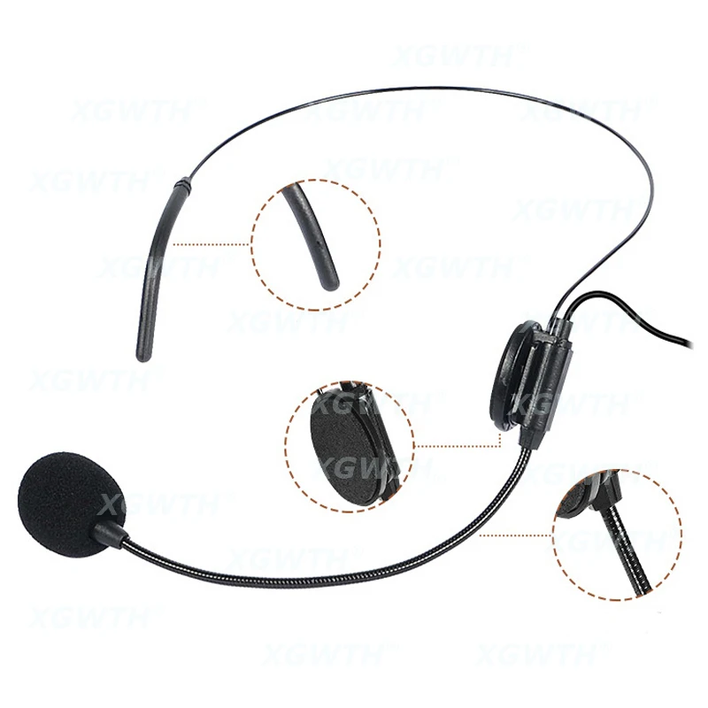 Mikrofon zestawu słuchawkowego z podwójną głowicą ucha dookólny pojemnościowy mikrofon nagłowny do systemu bezprzewodowego Sennheiser Shure AKG MiPro Samson — zdjęcie produktu 4