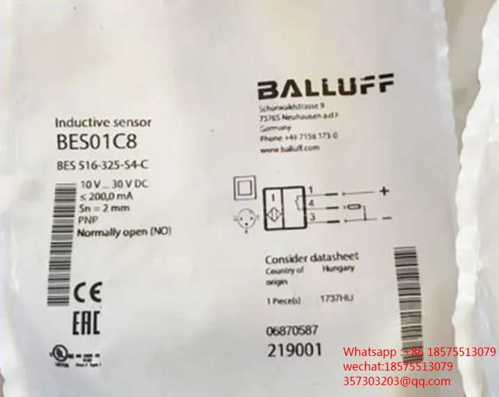 

BALLUFF BES01C8 Inductive Sensor BES 516-325-S4-C