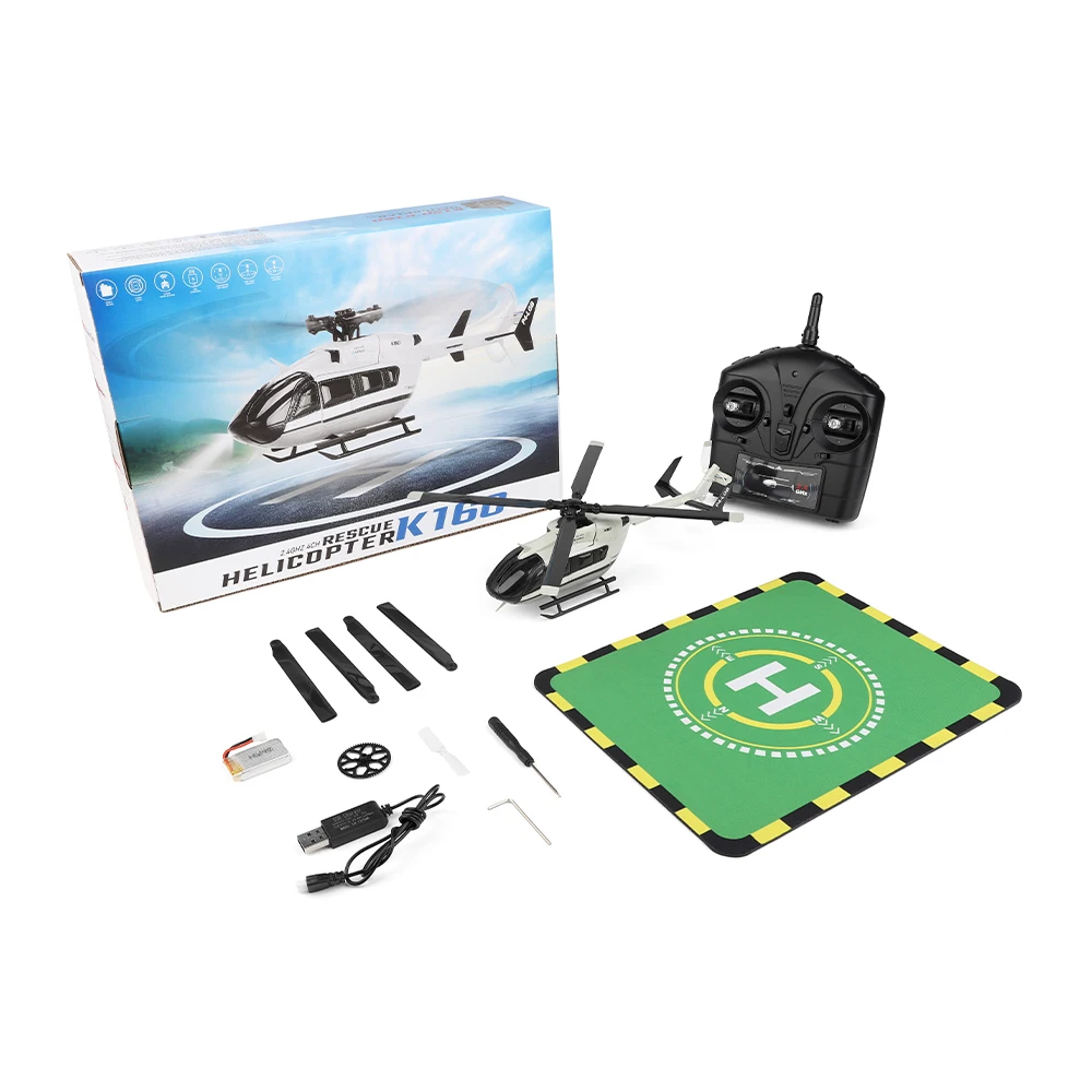 WLtoys K160 4CH RC Elicottero EC-145 Giroscopio a 6 assi Brushless Modello di altitudine fissa Simulazione di aereo Giocattoli di controllo remoto Nave USA