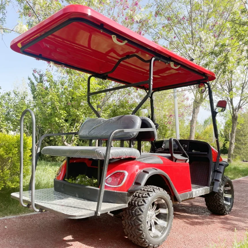 

High Performance Golf Cart Lithium 72V Electric 2 Rows 4 Seater Electric Golf Cart With Windshield Independent Front Suspension