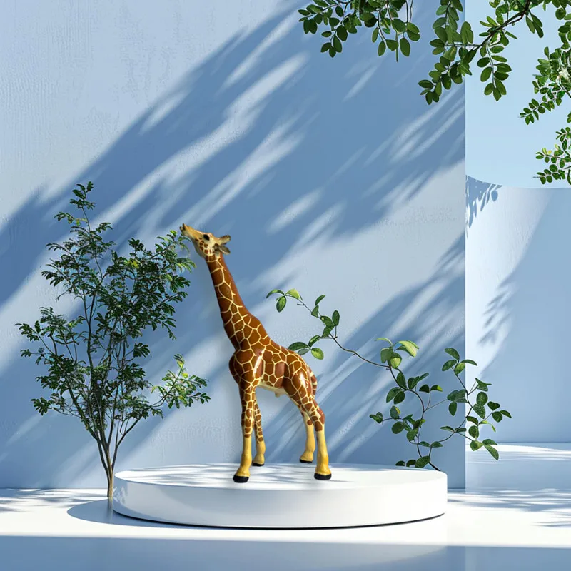 تمثال الزرافة الإبداعي لديكور المنزل تمثال حيوان من الراتنج لمكتب المكتب وزخرفة غرفة المعيشة وفكرة الهدايا #5