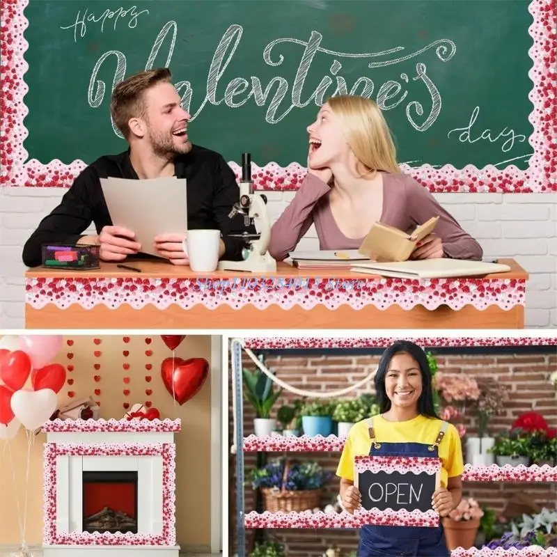 R6FF Decorations School Bulletin Board Border Wall Locker Decoration Bulletin Board