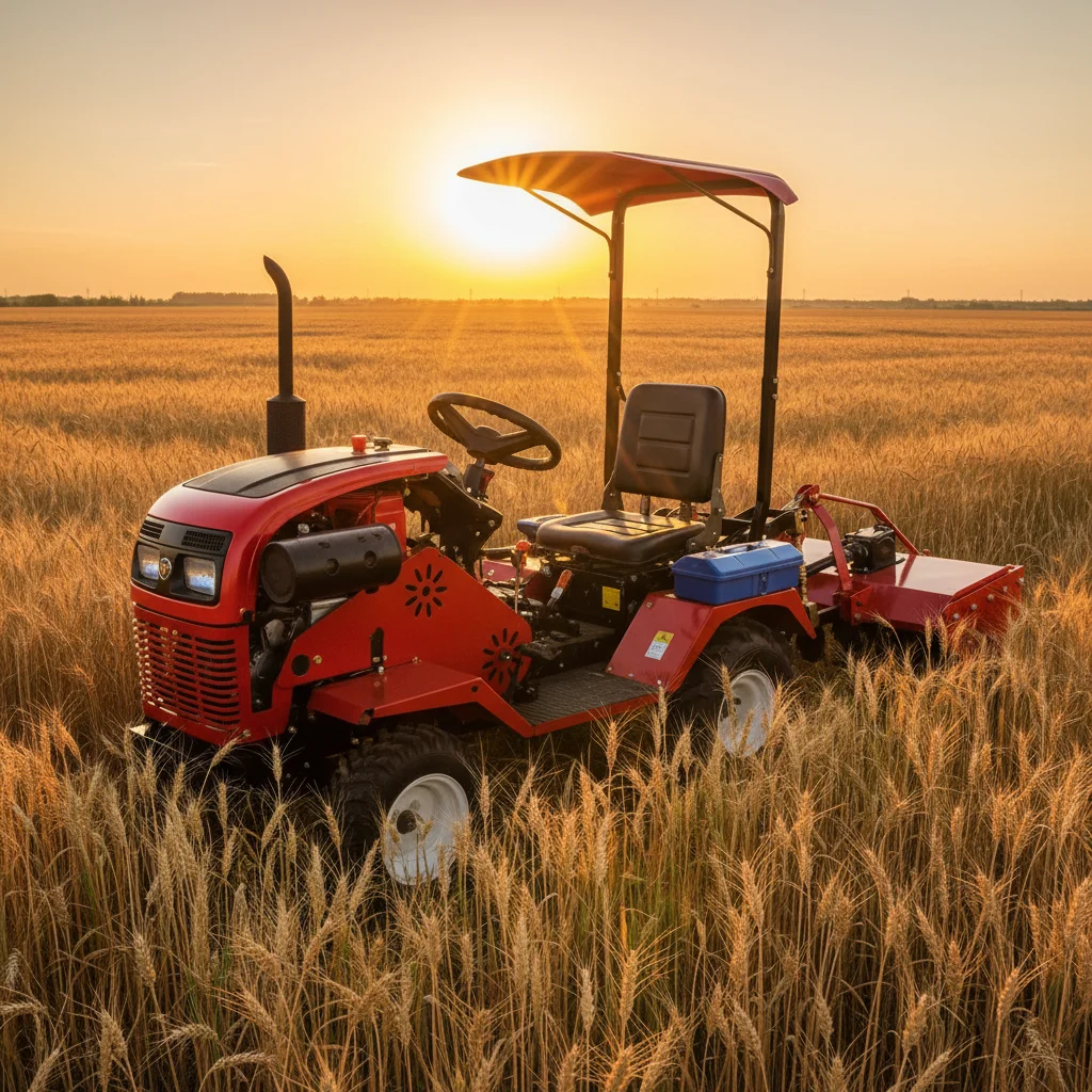 Leistungsstarker Motor-Radtraktor, kompatibel mit allen Anbaugeräten und landwirtschaftlichen Werkzeugen für intensive landwirtschaftliche Arbeiten. – Detail 9