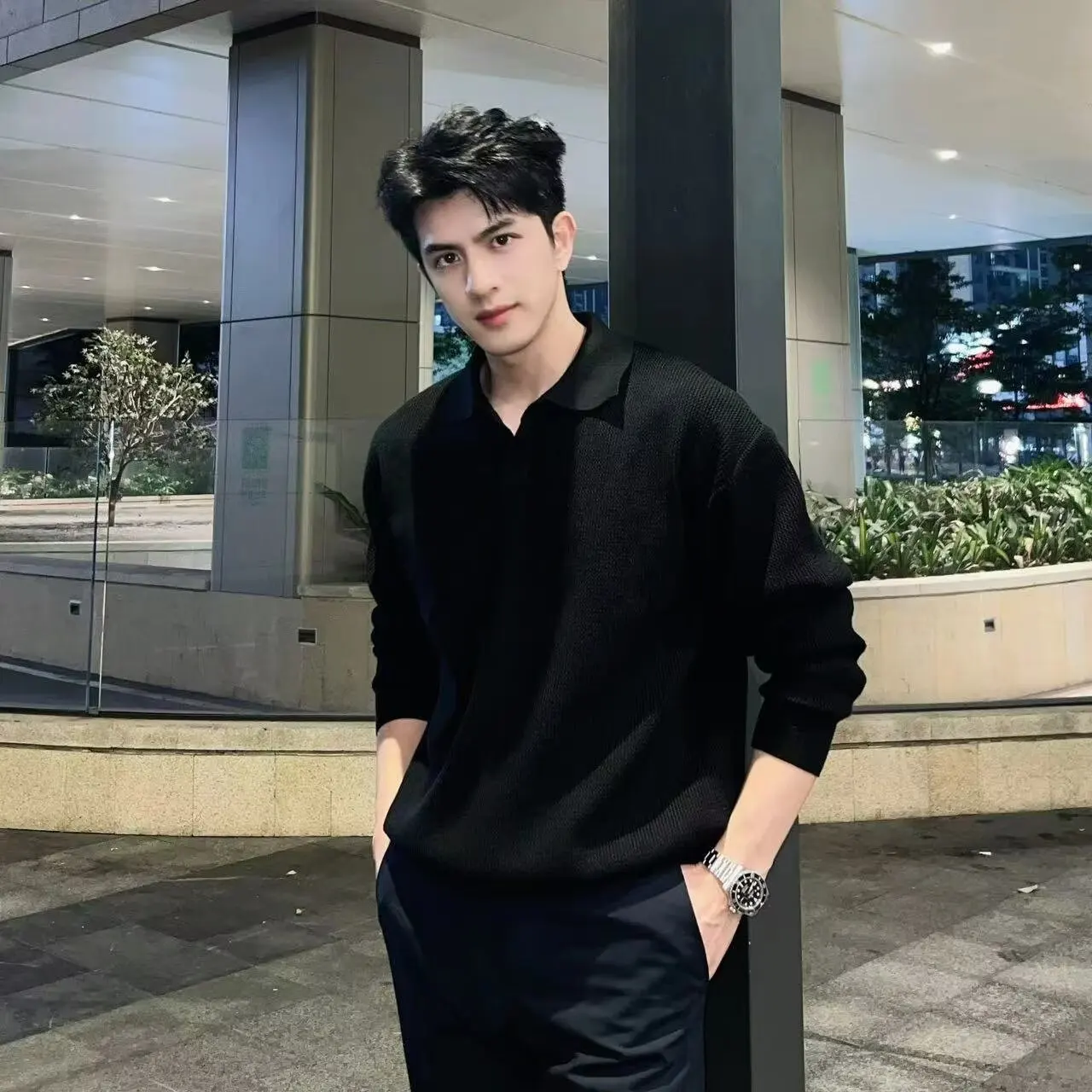 

Loose American Retro irt Crew Ne Knitwear Sweater for Men Casual Comfortable Long Sve Autumn Winter Top