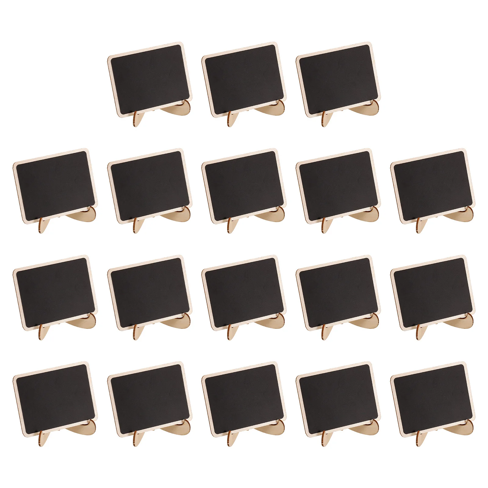 

18 Pack Mini Chalkboard Signs Black Small Blackboard Labels with Stand Wooden Square for Food Buffets Wedding Party