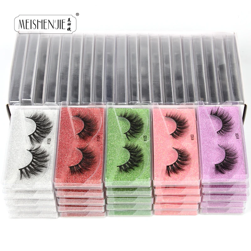 Wholesale Mink Eyelashes 10/30/50/100pcs 3d Mink Lashes Natural false Eyelashes messy fake Eyelashes Makeup False Lashes In Bulk