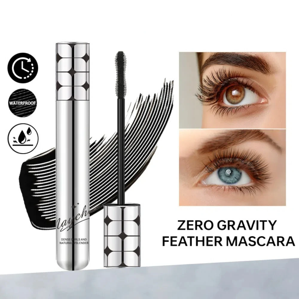 Mascara allungante a prova di sbavature Mascara arricciante impermeabile senza clusso Allunga le ciglia Mascara volumizzante per il riempimento delle fibre
