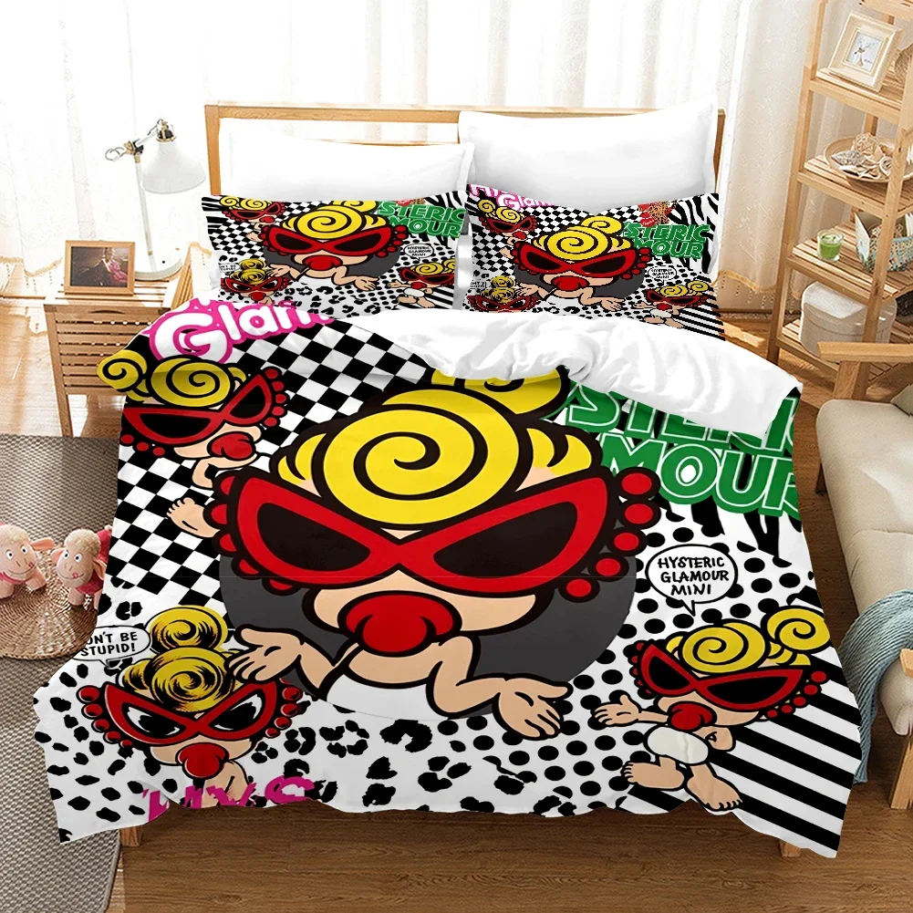 3D Hysteric-Mini Duvet Cover with Pillow Cover Bedding Set Single Double Twin Full Queen King Size Bed Set for Bedroom Decor