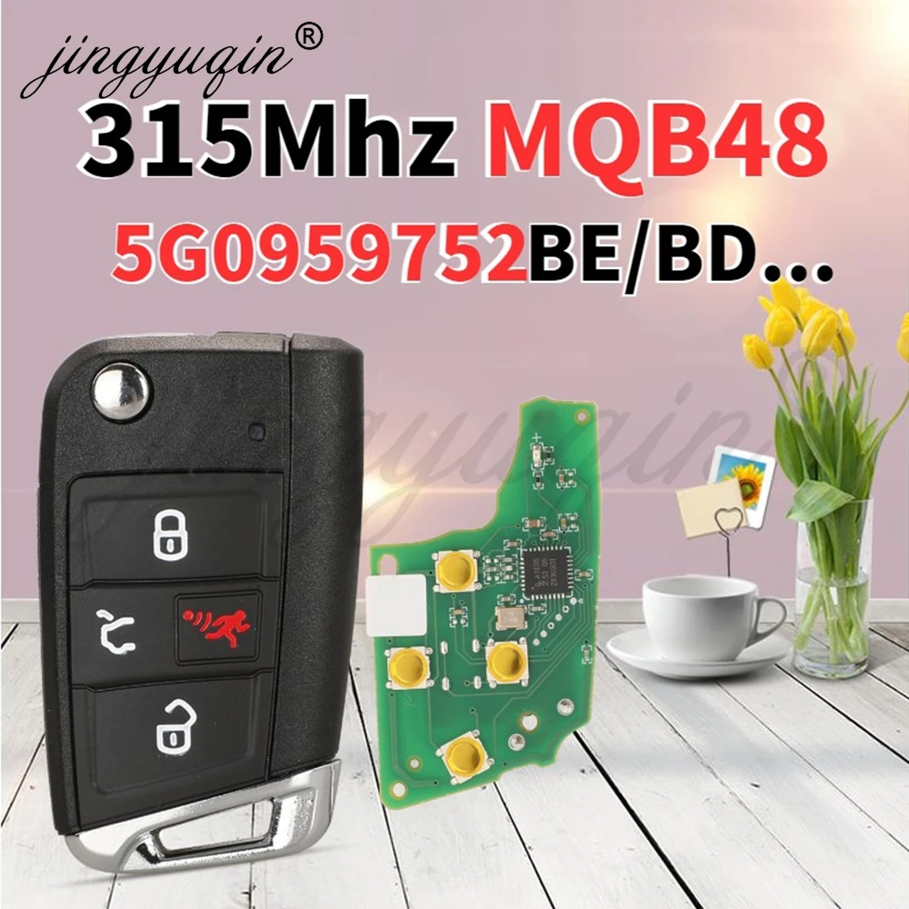 Для Volkswagen VW Golf GTI 2015-2019 дистанционный брелок 315 МГц MQB48 MEGAMOS ID88 AES 5G0959752BD/5G0959752BE NBGFS12A01 HU66/HU16t Для Volkswagen VW Golf GTI 2015-2019 дистанционный брелок 315 МГц MQB48 MEGAMOS ID88 AES 5G0959752BD/5G0959752BE NBGFS12A01 HU66/HU16t