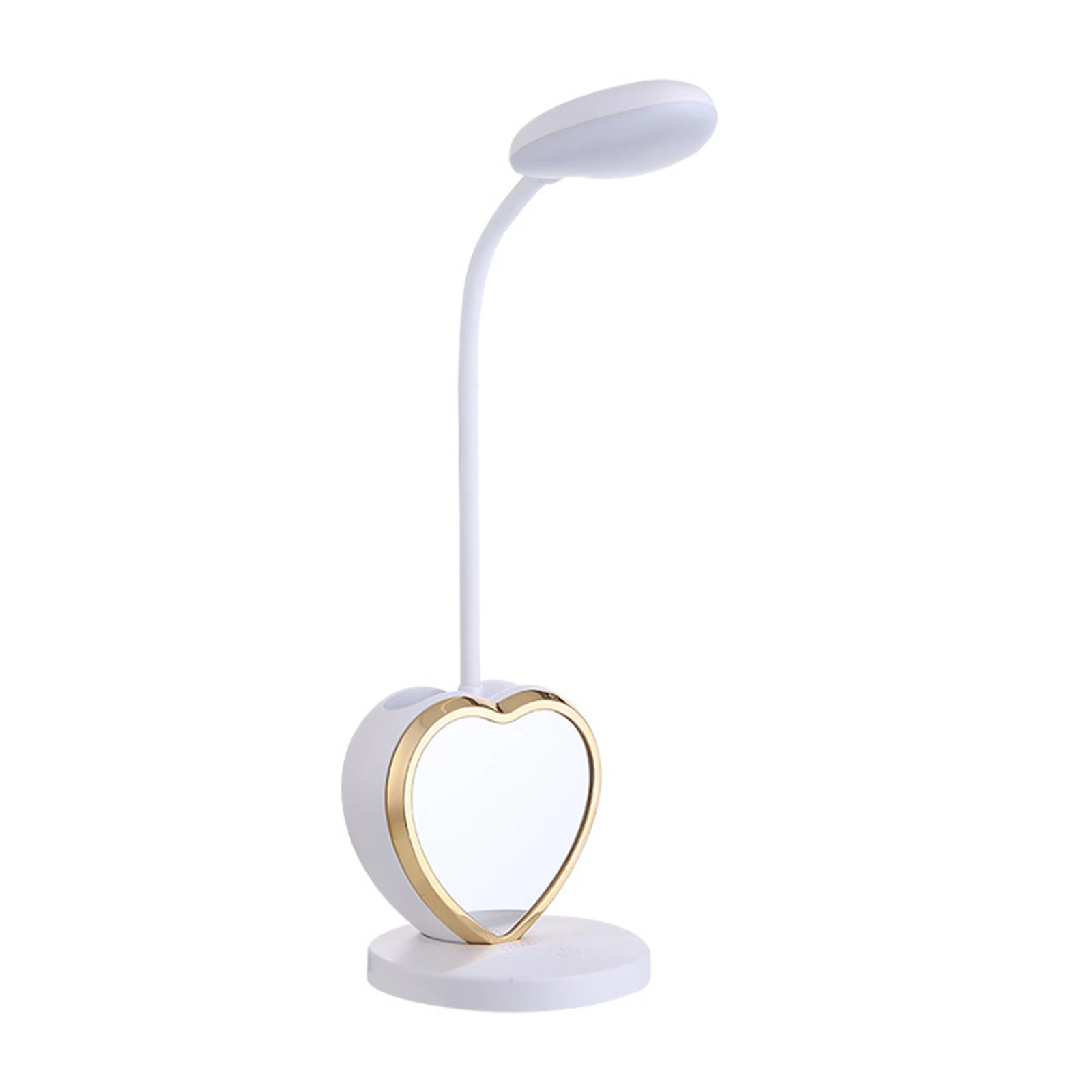 Multifunctional Desk Lamp Rechargeable LED Eye Caring Study Lamp Heart Shape Rechargeable